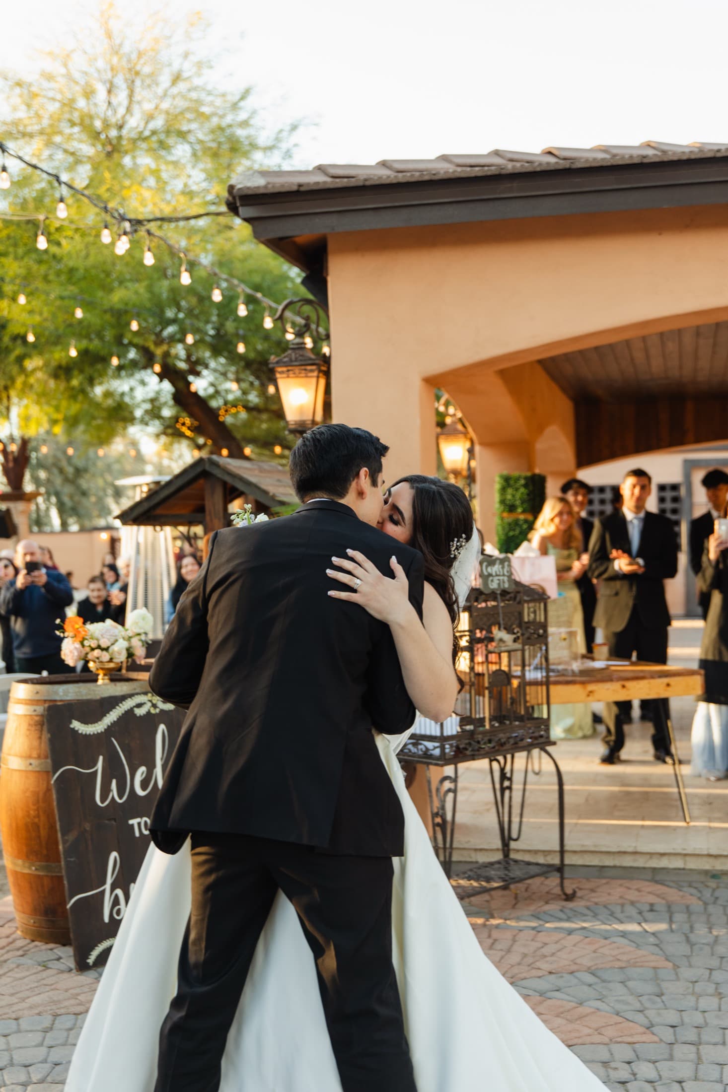 Reception first dance under the lights